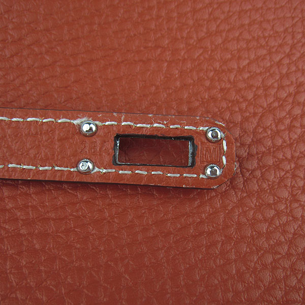 High Quality Hermes Kelly Long Clutch Bag Orange H009 Replica - Click Image to Close